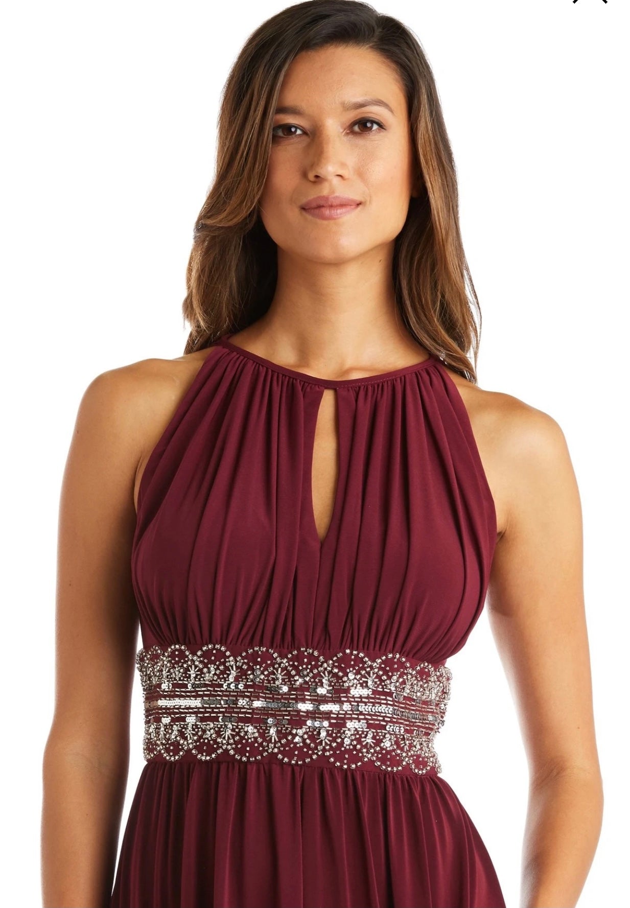 Vestido largo de gala color vino – Boutique Fashion & Style LLC