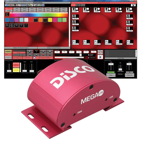 Mega Lite Disco 100 USB to DMX Interface & Lighting Control Software