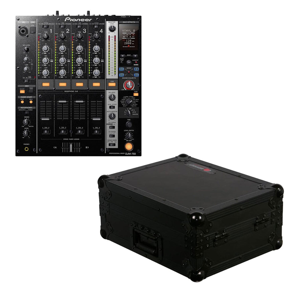 Pioneer DJ DJM-750-K Digital DJ Mixer and Black ATA Case | PSSL