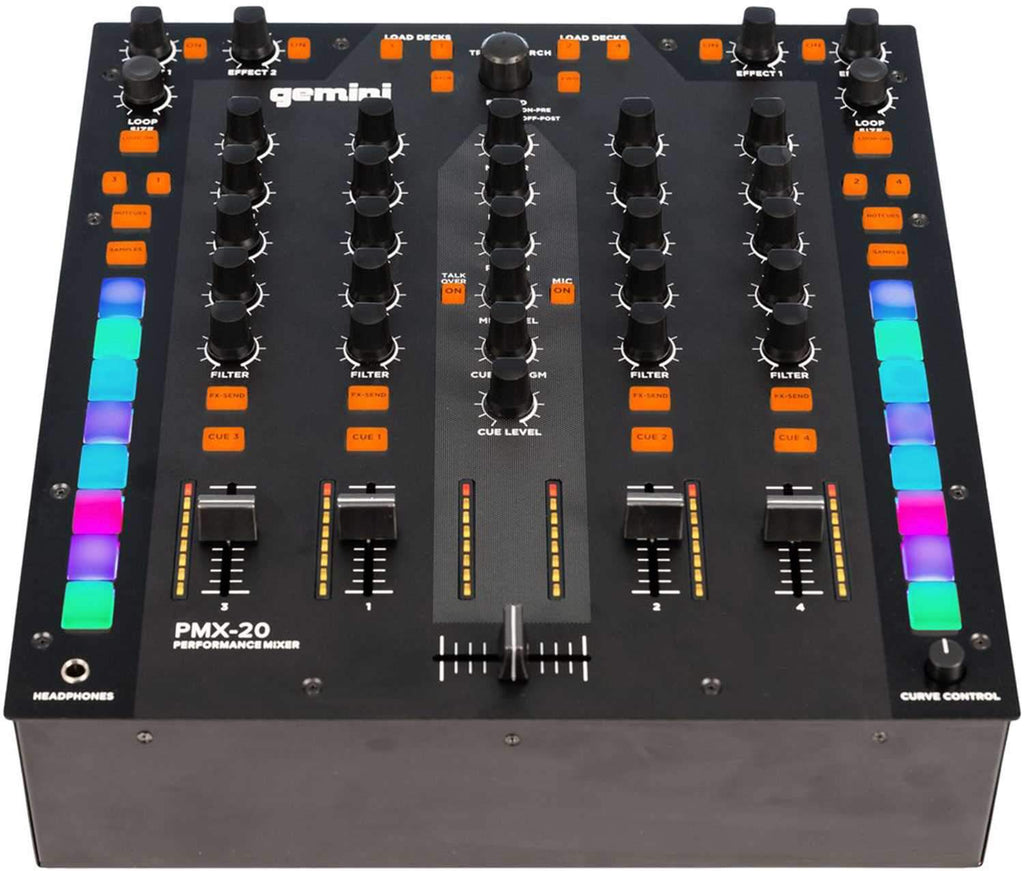 Gemini PMX-20 4 Channel DJ Mixer & Midi Controller ...