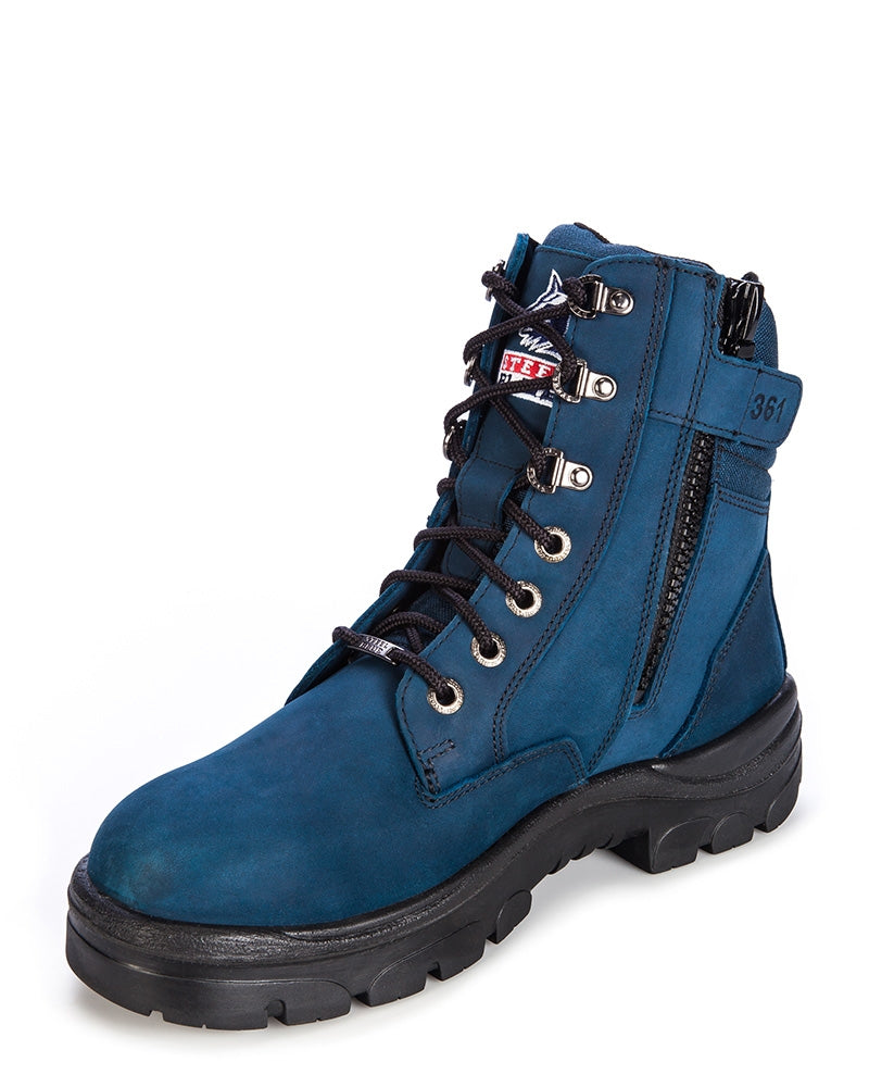 blue safety boots