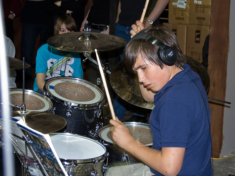 Gavin Harrison drum clinic with Charlie Vasiliou at Drumshop UK