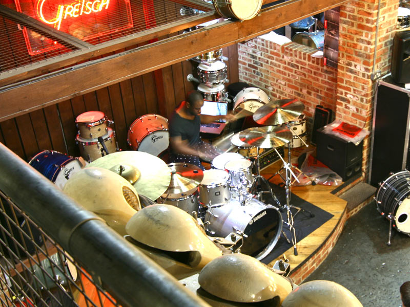 rihanna's drummer at the drumshop uk chris johnson