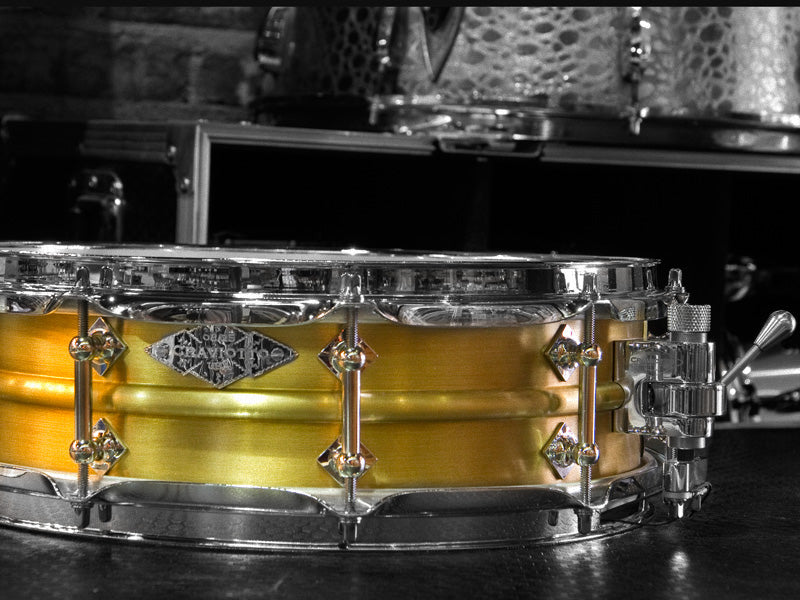Craviotto Metal Brass 14x4.5 snare drum 1