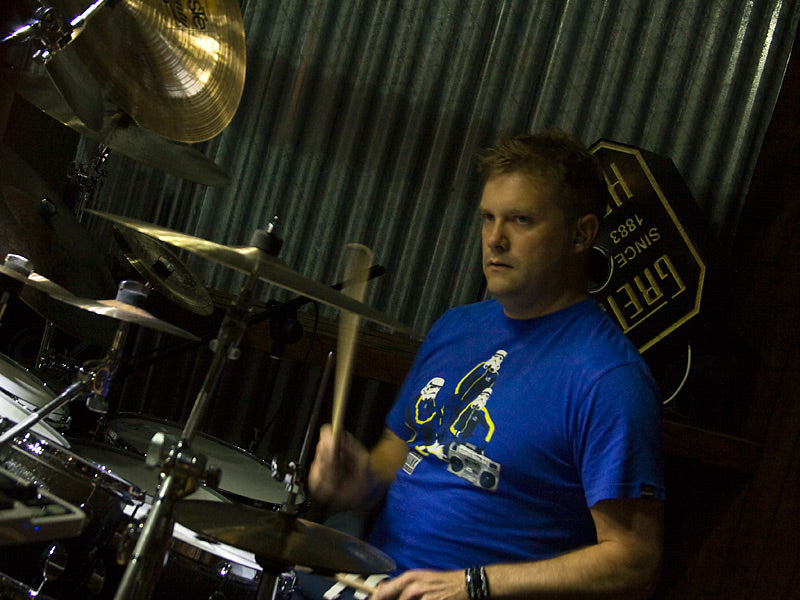 Craig Blundell with Premier and Paiste cymbals