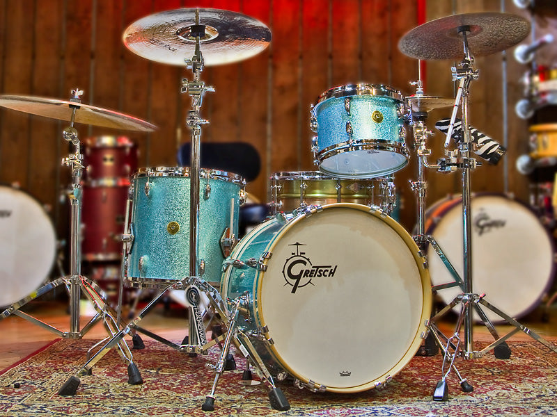 Gretsch USA Custom Micro-Bop Turquoise Sparkle drumshop uk