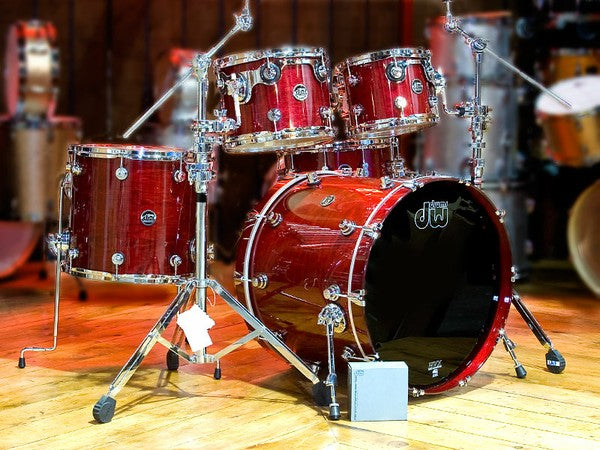 DW Cherry Red Performance drum kit