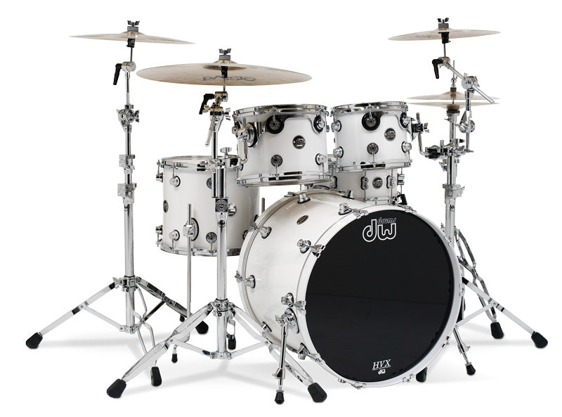 DW Ice White Performance Series drum kit