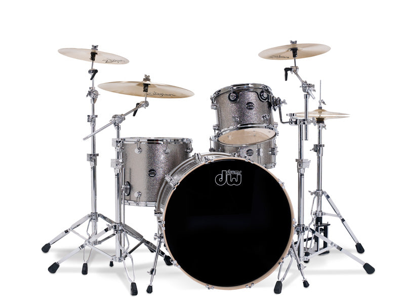 DW Finish Ply in Titanium Sparkle Drum Kit