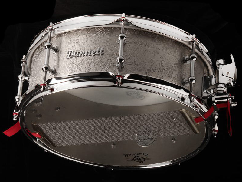 Dunnett Full Paisley brushed steel snare drum