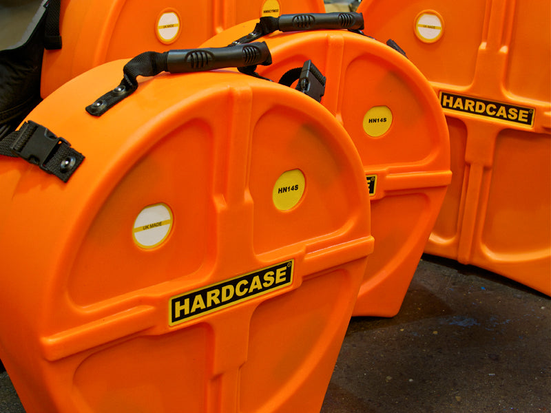 Orange Hardcase Drum Cases 