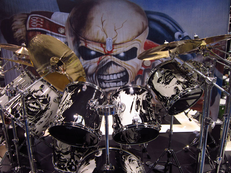 Premier Nicko McBrain drum kit Iron Maiden NAMM 2012 Drumshop UK