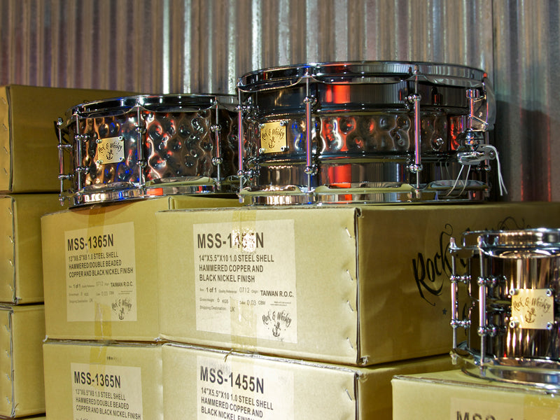 Rock & Whiskey Hammered Snare Drums