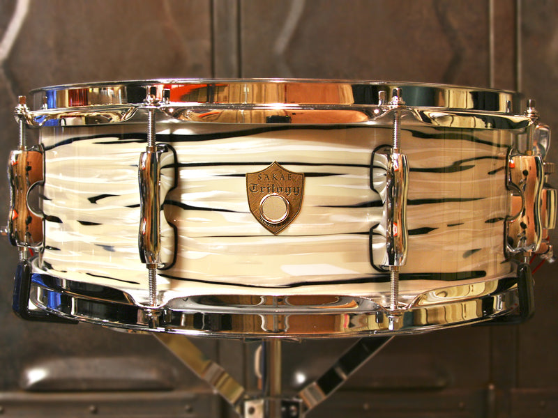 Sakae Trilogy Snare Drum in Mint Oyster Pearl