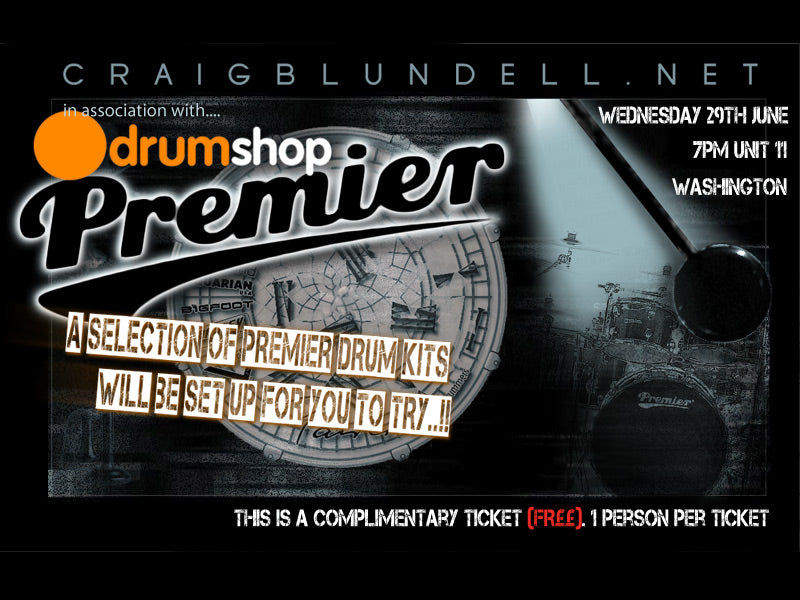 Craig Blundell Drum Clinic Drumshop UK Tickets