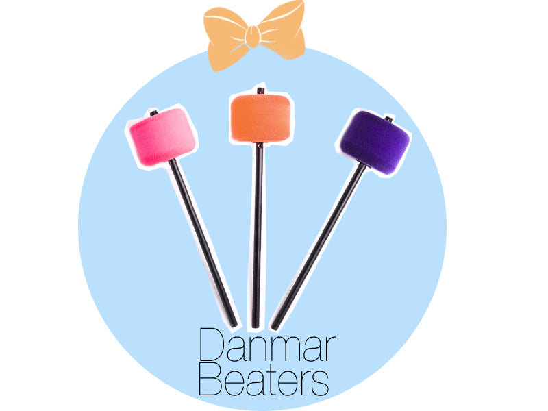 Danmar coloured bass drum beaters drumshop UK