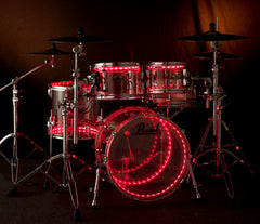 Red LEF lights for drum kit