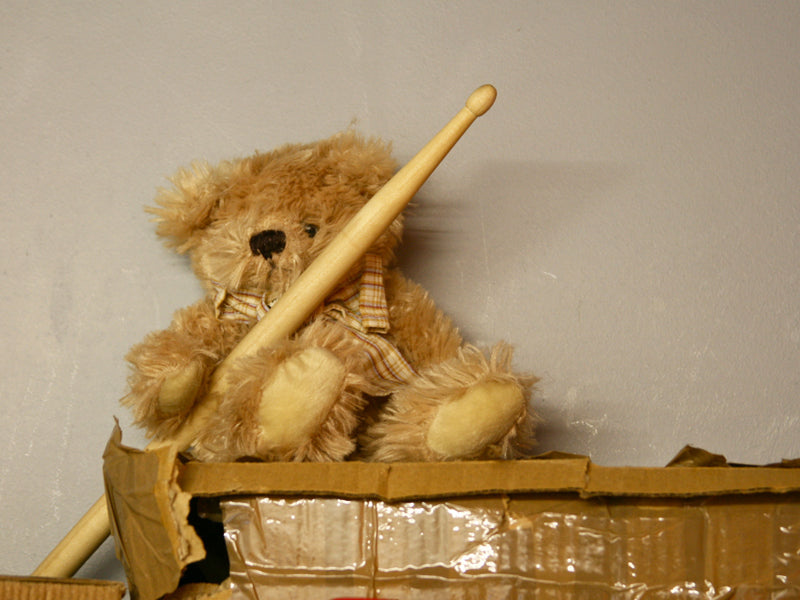 Teddy bear with drumsticks Drumshop365 blog Drumshop UK