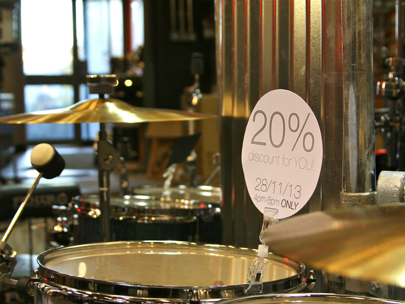 Discount in store at Drumshop!