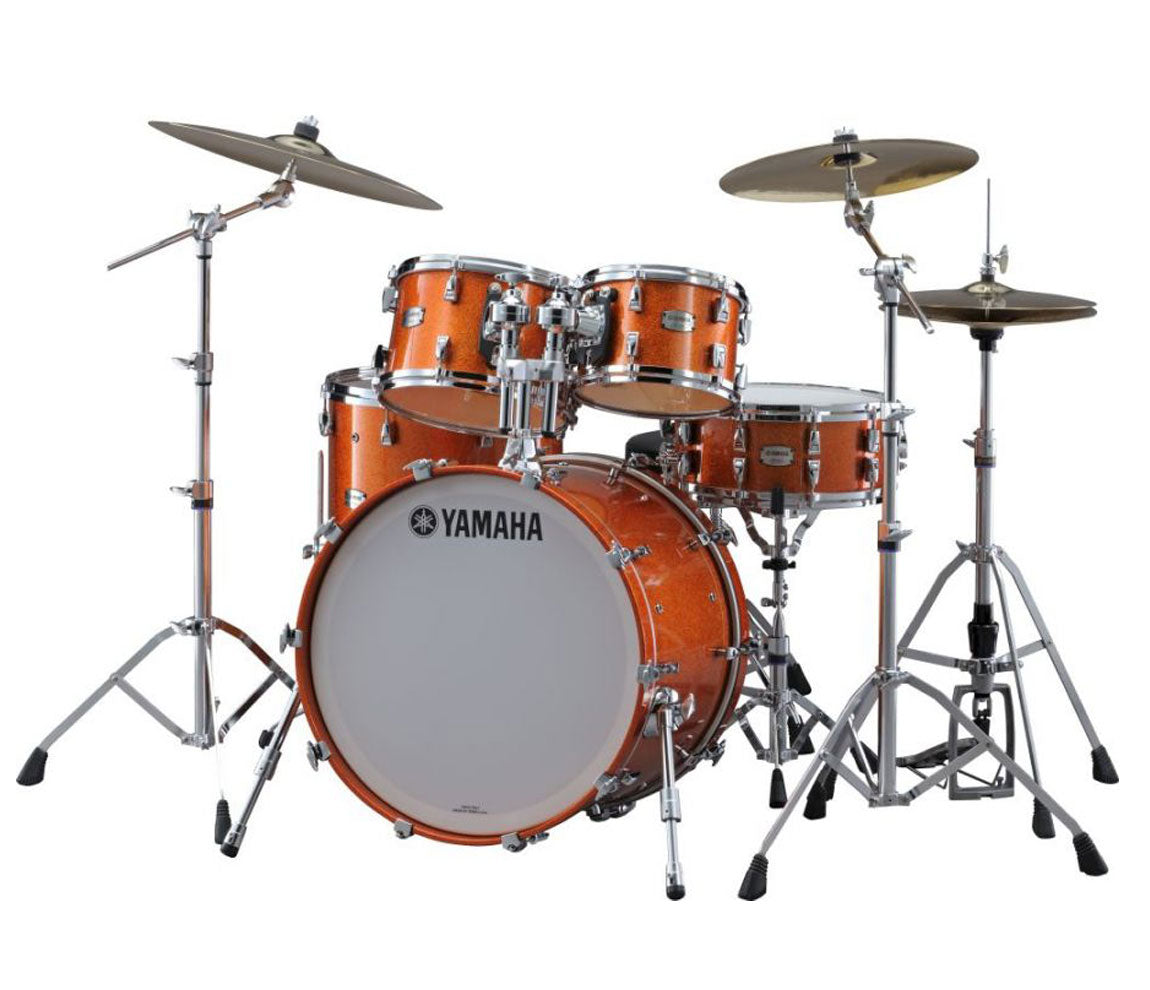 Yamaha Orange Sparkle Drum Kit