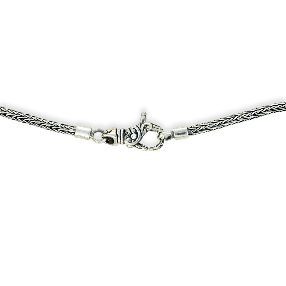 Tolang Nega Chain With Screw Carved Lobster Claw & Cydonia Medalion Charm