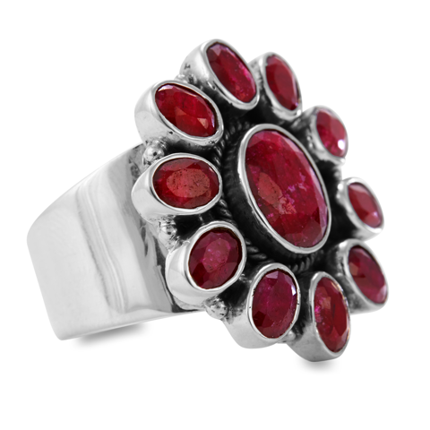 Ruby Sterling Silver Ring