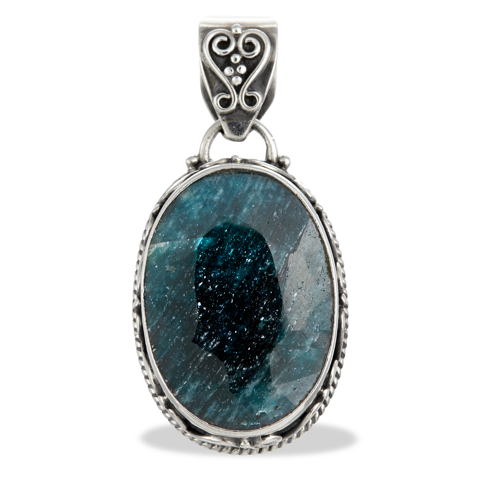 Emerald Sterling Silver Pendant