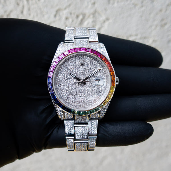 rainbow diamond watch