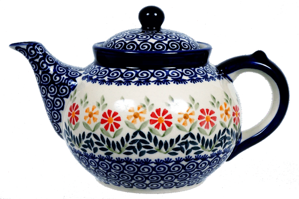 Teapot / Regal Bouquet Polish Pottery Teapot