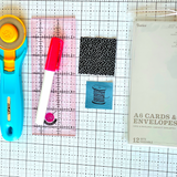 Supplies for handmade stitched cards
