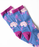 Blue & Purple Peony Tabi Socks / High Quality Geta Socks