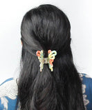 Black Butterfly Hair Clip / Japanese Pattern Print Hair Clip