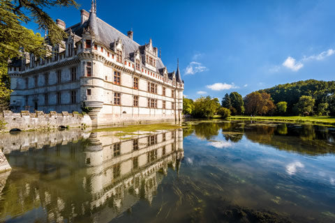 Chateau D'Azay-Le-Rideau castle in the Loire Valley, France.