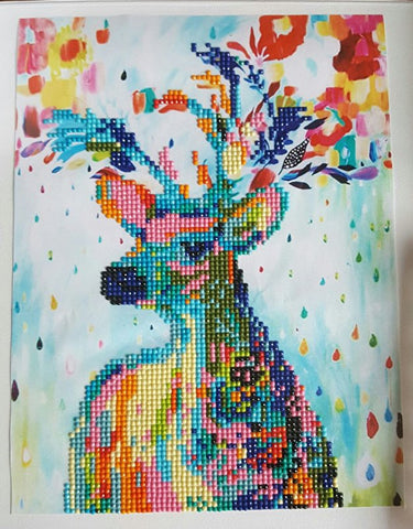 self-designed diamond painting of a deer