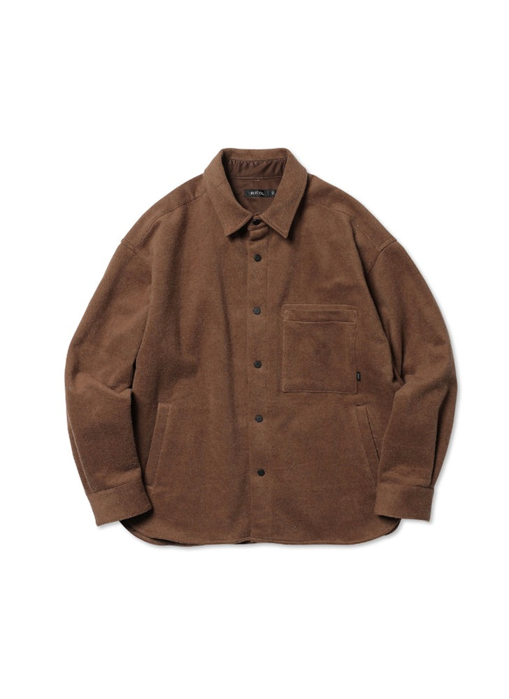 Last One ROTOL / SNAP BUTTON SHIRT MELTON CARAMEL