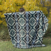 Cozy Ethnic Double Sided Alpaca Fiber Blanket Soft Alpaca Wool Decor