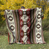 Rustic Artisan Ecuadorian Double-Sided Alpaca Fiber Blanket