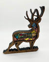 wood deer laser cut decor