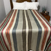 Cozy Luxurious Striped Alpaca Wool Blanket Artisan Home Decor