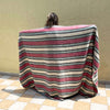 Soft Cozy Boho Striped Alpaca Wool Blanket Luxury Alpaca Decor