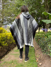 Andean Boho Alpaca Wool Poncho Artisan Fashion