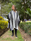 Andean Boho Alpaca Wool Poncho Artisan Fashion