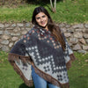 alpaca wool poncho, tribal poncho, native print poncho, alpaca clothing, alpaca fashion