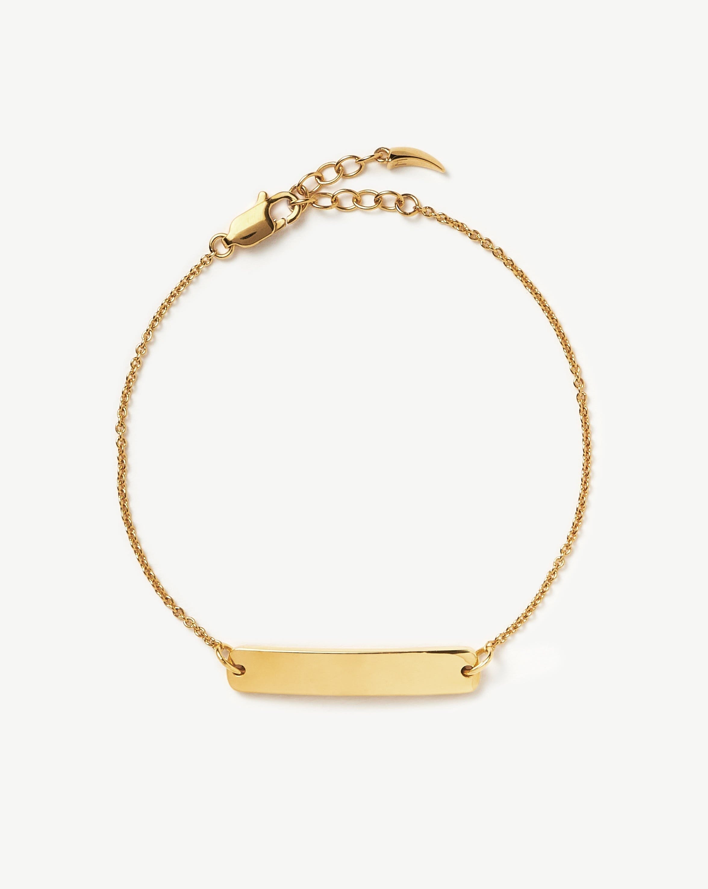 Engravable Bar Chain Bracelet | 18ct Gold Plated Vermeil