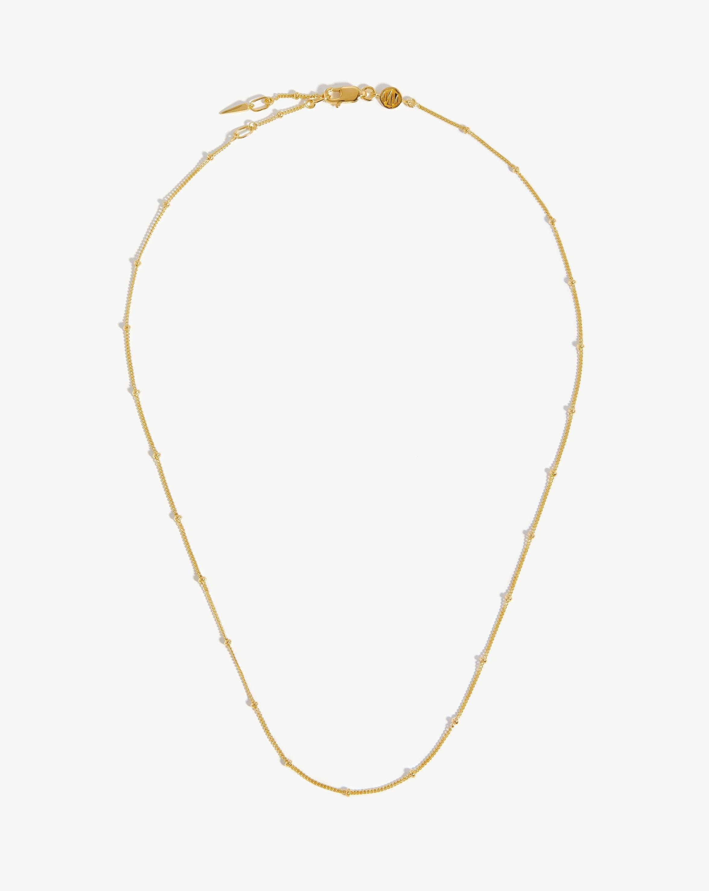 gold short bobble chain necklace