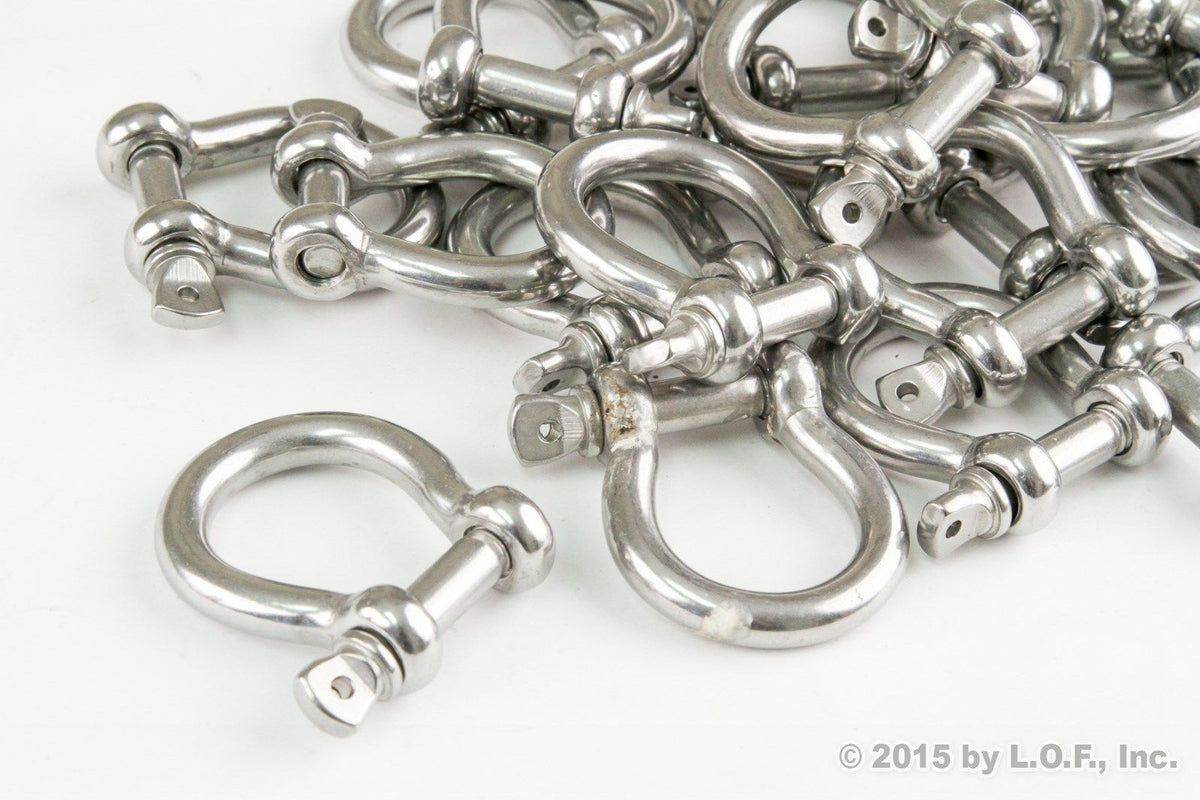 25 Stainless Steel 5/16 Inch 7.9mm Anchor Shackle Bow Pin Chain Ring 1400 Pound for sale online 