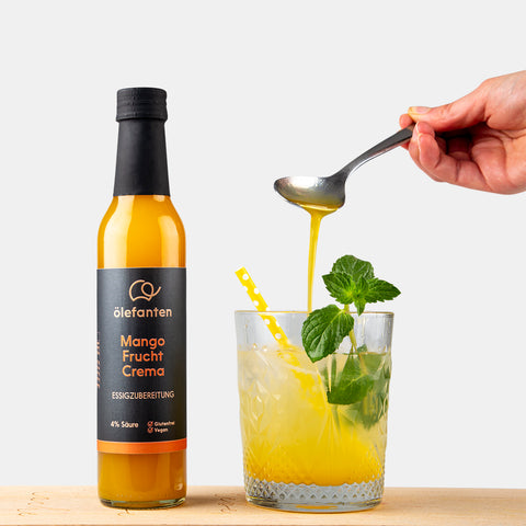 Mango Crema Essigzubereitung als Cocktailzutat