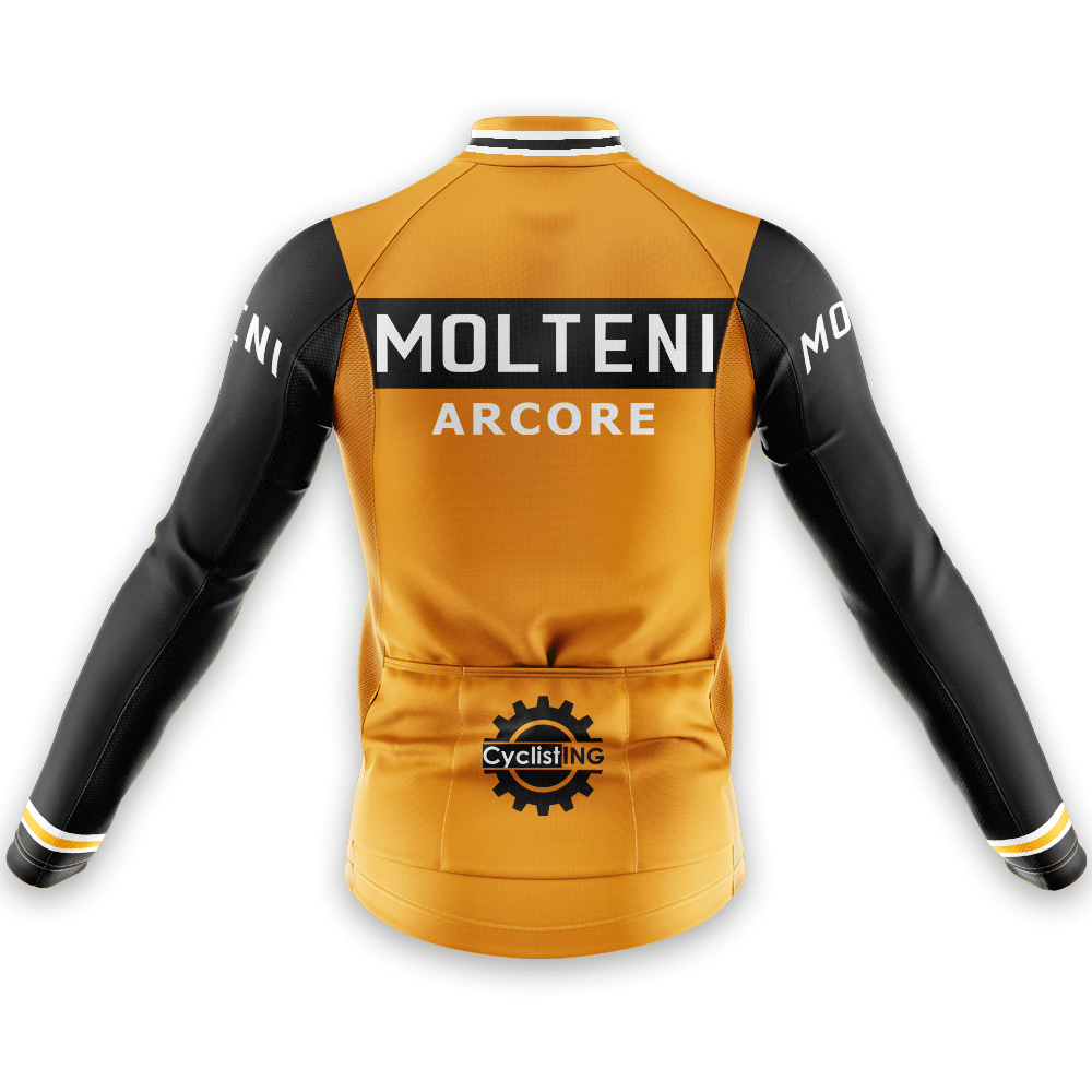 Pdm Team Retro Long Sleeve Cycling Jersey Pulling Turns