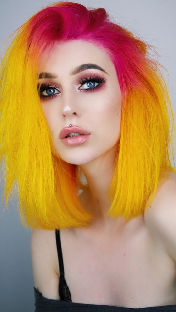 yellow ombre wig