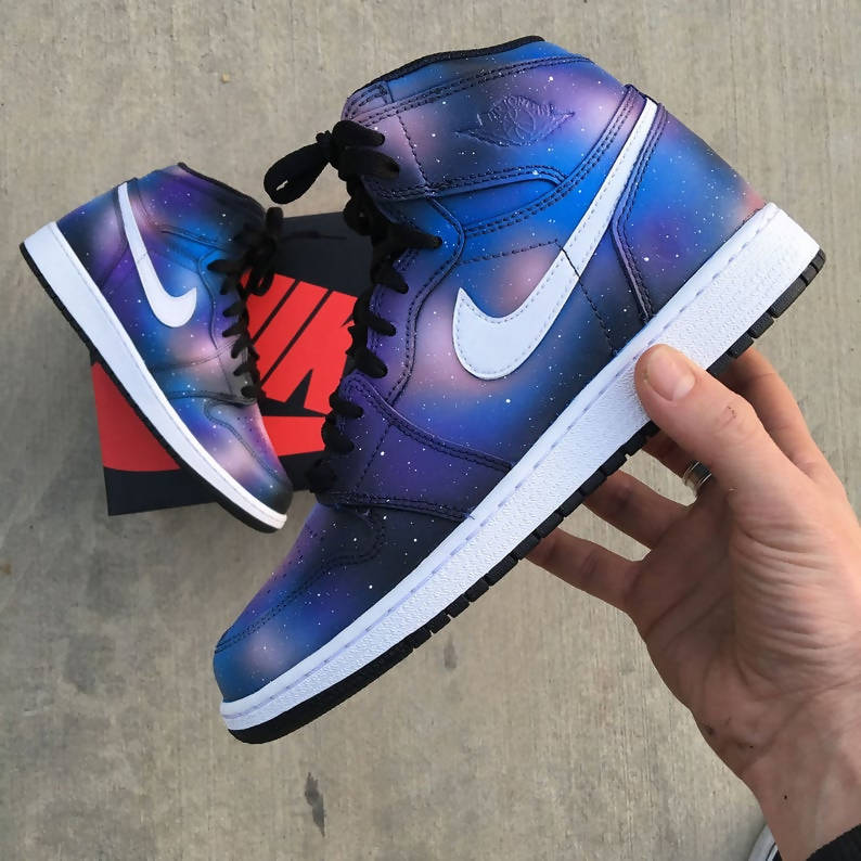 Custom Painted Galaxy Retro Nike Jordan 